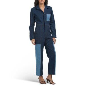 SEVENTY+MOCHI Patched Denim Indie All-in-one Jumpsuit